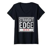Womens Straight Edge Saying Quote for Straight Edger Lifestyle XXX V-Neck T-Shirt