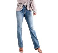 Womens Straight Leg Jeans Mid Waist Stretch Distressed Washed Heavy Duty Durable Work Denim Pants Casual Slim Fit Magic Shaping Juniors Jeans Workwear Bottoms with Pockets
