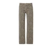 Women's Straight Leg Jeans with Leopard Print s.Oliver Karolin Marron 44x30