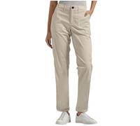 Womens Straight Leg Trousers High Waisted Casual Cargo Pants Ladies Solid Plain Chino Trousers Turned Hem Slim Fitting Elegant Smart Office Work Pants