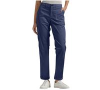 Womens Straight Leg Trousers High Waisted Casual Cargo Pants Ladies Solid Plain Chino Trousers Turned Hem Slim Fitting Elegant Smart Office Work Pants