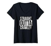 Women's Straight Outta Crawley V-Neck T-Shirt