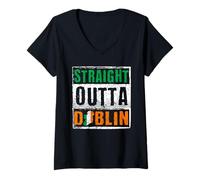 Women's Straight Outta Dublin V-Neck T-Shirt