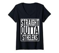 Women's Straight Outta St Helens Shirt V-Neck T-Shirt