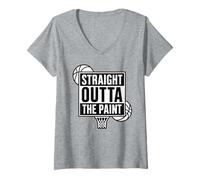 Women's Straight Outta The Paint - Cool Basketball V-Neck T-Shirt
