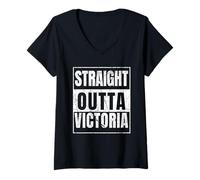Women's Straight Outta Victoria V-Neck T-Shirt