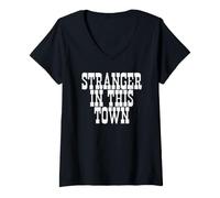 Women's Stranger in This Town V-Neck T-Shirt