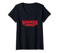 Womens Stranger Things Christmas Lights V-Neck T-Shirt