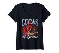 Womens Stranger Things Lucas Homage V-Neck T-Shirt