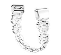 Women's Strap for Garmin Fenix 8 43mm 7S 6S Pro 5s Plus Watch Band for Garmin Instinct 2S Metal Wristbands QuickFit 20mm Glitter Bracelets (X3_silver,20mm)