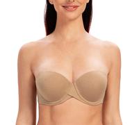 Women's Strapless Push Up Bra - Beige Heather 34D