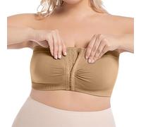 Women's Strapless Push Up Bra Front Fastening Bras Wireless Anti-Slip Bandeau Invisible Convertible Bralette Full Coverage Padded Everyday Bras Plus Size Underwear Tube Top Wedding Supportive Brasier