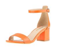 Women's Strappy Chunky Block Sandals Ankle Strap Open Toe High Heel for Dress Wedding Party Evening Office Shoes Sandals Orange Size: 7
