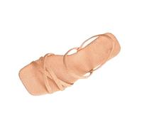 Womens Strappy Flat Sandals Square Toe Minimalist Summer Shoes Casual Daily Walking Beach Holiday Slingback Footwear Khaki