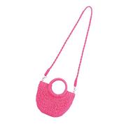 Women's Straw Bag Casual Shopper Shoulder Bag Drawstring Fashionable Daily Shopping Handbag for Various Occasion