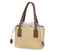 Women's Straw Clutch - Vintage Wedding Beach Bag | 47.24 Inches Elegant Shoulder Bag | Small Purse For Evenings And Summer Vacations, Faux Leather, Reliable Design For Work