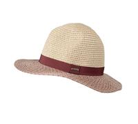 Women's Straw Fedora Hat with Colour Band and Two-Tone Brim