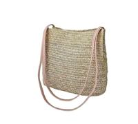 Women's Straw Woven Handbag Large Rattan Basket Beach Bag Summer Women Messenger Crossbody Bags Girls Small Beach Handbag(Color 2)