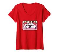 Womens Strawberry Pop-Tarts Halloween Costume, Matching Halloween V-Neck T-Shirt