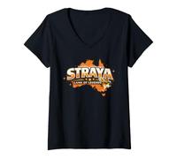 Women's Straya Gday Mate Kangaroo Vintage Australia Aussie Shirt V-Neck T-Shirt