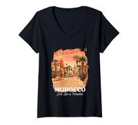 Women's Streetwear, Marrakech Morocco Just Like A Paradise V-Neck T-Shirt