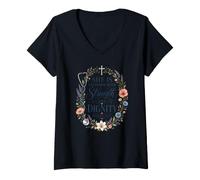 Women's Strength and Dignity Proverbs 31:25 Bible Nurse Christian V-Neck T-Shirt