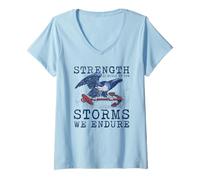 Womens strength is built by the storms we endure V-Neck T-Shirt