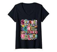 Women's Strength is What We Gain from The Struggles We Overcome V-Neck T-Shirt
