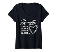 Women's Strength is What We Gain from The Struggles We Overcome V-Neck T-Shirt