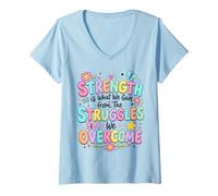 Women's Strength is What We Gain from The Struggles We Overcome V-Neck T-Shirt