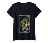 Womens Strength Tarot Card, Tarot Reading, Psychic Readings V-Neck T-Shirt