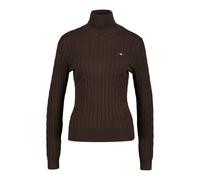 Women's Stretch Cotton Knit Turtle Neck Sweater Gant Marron XS