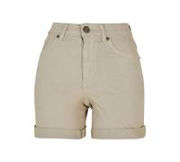 Urban Classics Colored Strech Denim Shorts Beige 33 Women