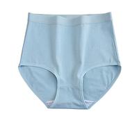 Womens Stretch Panties Cotton Briefs Soft Knickers Women's High Waisted Cotton Underwear Stretch Briefs Soft Full Coverage Womens Underwear Packs Bikini Silky (Light Blue, XXL)