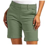 Women's Stretch Shorts UK Sale Clearance Ladies Casual Pants Chino Capri Regular Fit Above The Knee Bermuda Summer Crop Trousers Loose Fit Wide Leg Trousers with Pockets, Size 8-20