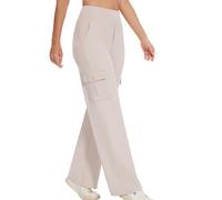 Women's Stretch Work Hiking Trousers Bootcut Yoga Pants for Women with Multi Pockets UK High Waist Flared Leggings Petite Tummy Control Athletic Trouser