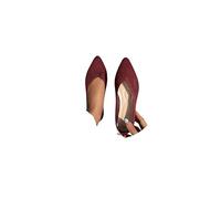 Women's Stretchable Knit Slip-On Flats - Elasticated Round Toe Wide Width Ballet Shoes with Memory Foam Insole, Machine Washable Women's Casual Footwear Red