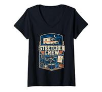 Women's Stretcher Crew Emergency Medical Professional V-Neck T-Shirt