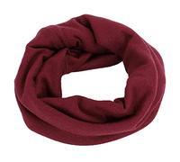 Women's Stretchy Scarf Light Weight Matching Ribbed Winter Warm Jersey Knit Circle Wrap Solid Color Loop Winter Neck Scarf for Women Men Burgundy