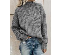 Women's Stretchy Turtleneck Sweater Size S to XXXL(Gray XXL)