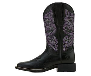Women's stretchy western boots with a square toe Ariat Round Up