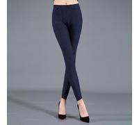 Womens Stripe Pattern Leggings with Comfortable Fit High Elasticity for Workout Lounge and Daily Activities (Blue thin stripes)