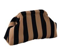 Women's Striped Clutch Handbags Color Block Dumpling Bag Clutch Casual Beach Bags with Kiss Lock 31x17x13cm Portable Small Handbags For Beach Dinner Weddings Elegant Evening Bags