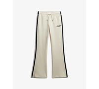 Women's striped flare jogging trousers Superdry Athletic Blanc L