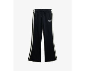 Women's striped flare jogging trousers Superdry Athletic Bleu M