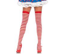 Women's Striped Knee-High Socks Leg Avenue Blanc TU