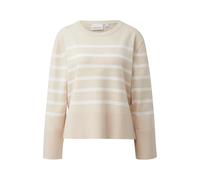 Women's Striped Knit Crew Neck COMMA Beige 46