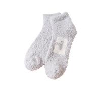 Women's Striped Letter Carpet Plus Velvet Socks Winter Thickened Sleeping Plush Socks Coral Velvet Socks Chocolate Socks, darkgray, One Size
