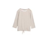 Women's Striped Long Sleeve T-Shirt with Drawstring Tom Tailor Marron S