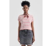 Women's Striped Slub Yarn T-Shirt QS Orange XS